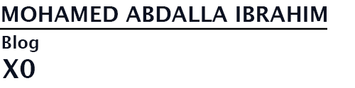 Mohamed Abdalla Ibrahim's Blog